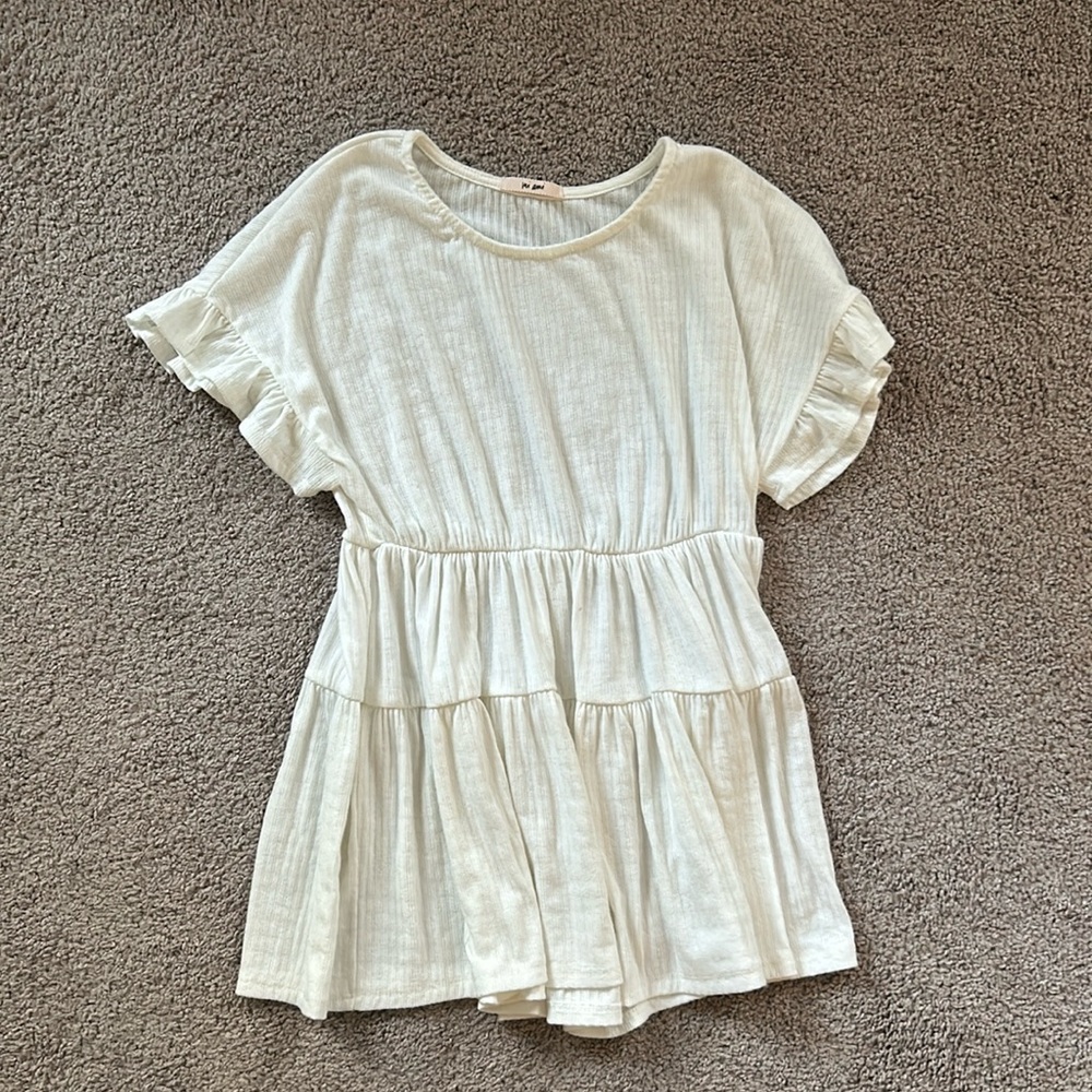 Francesca’s White Peplum Too